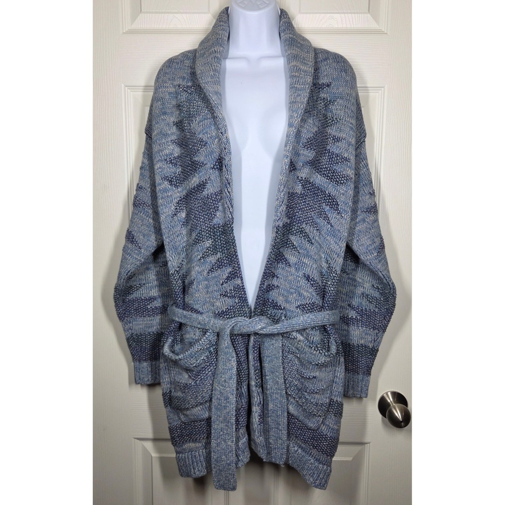 Pendleton Monterey Belted Cardigan Southwestern Shawl Collar Sweater M Cotton